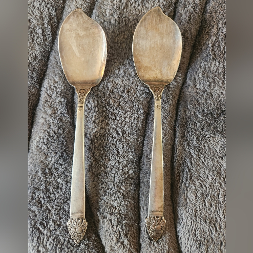 VTG King Cedric Community Plate Silverplate Jelly Serving Spoon Charcuterie